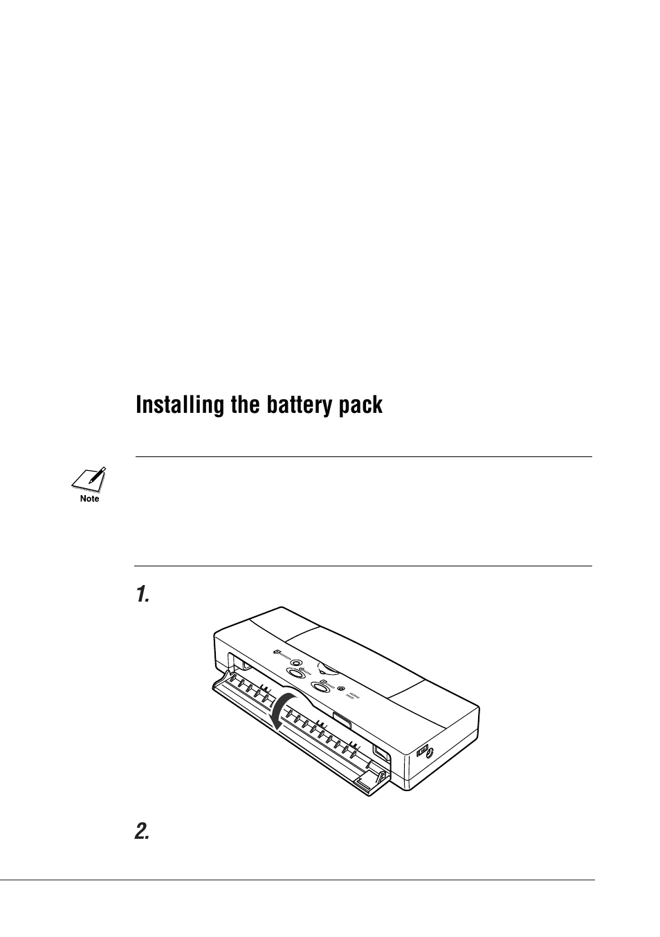 Installing the battery pack | Canon BJC-55 User Manual | Page 30 / 181