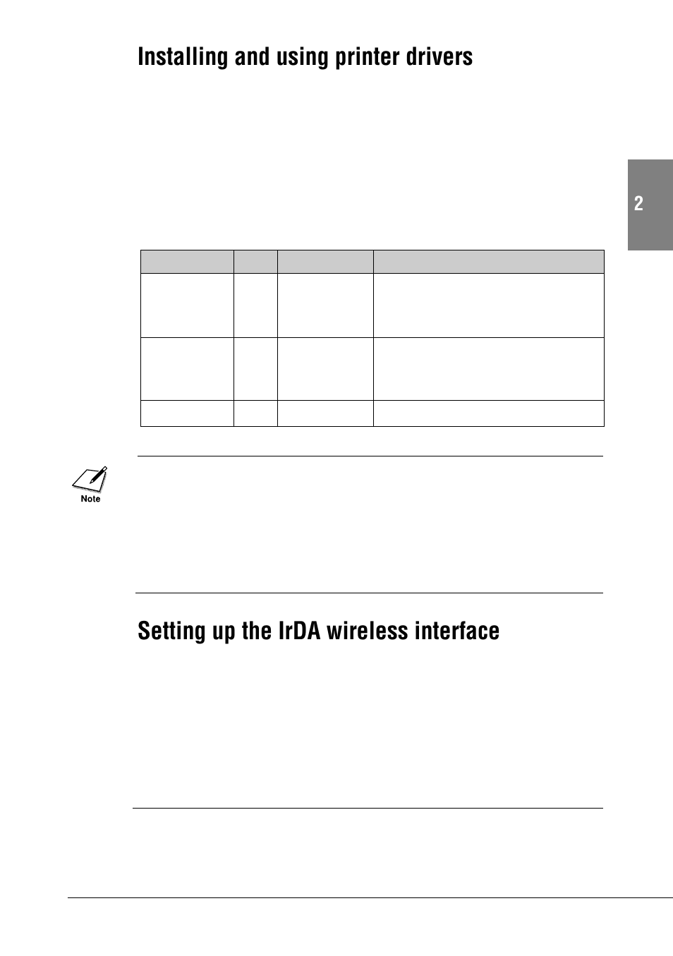 Installing and using printer drivers, Setting up the irda wireless interface | Canon BJC-55 User Manual | Page 35 / 181