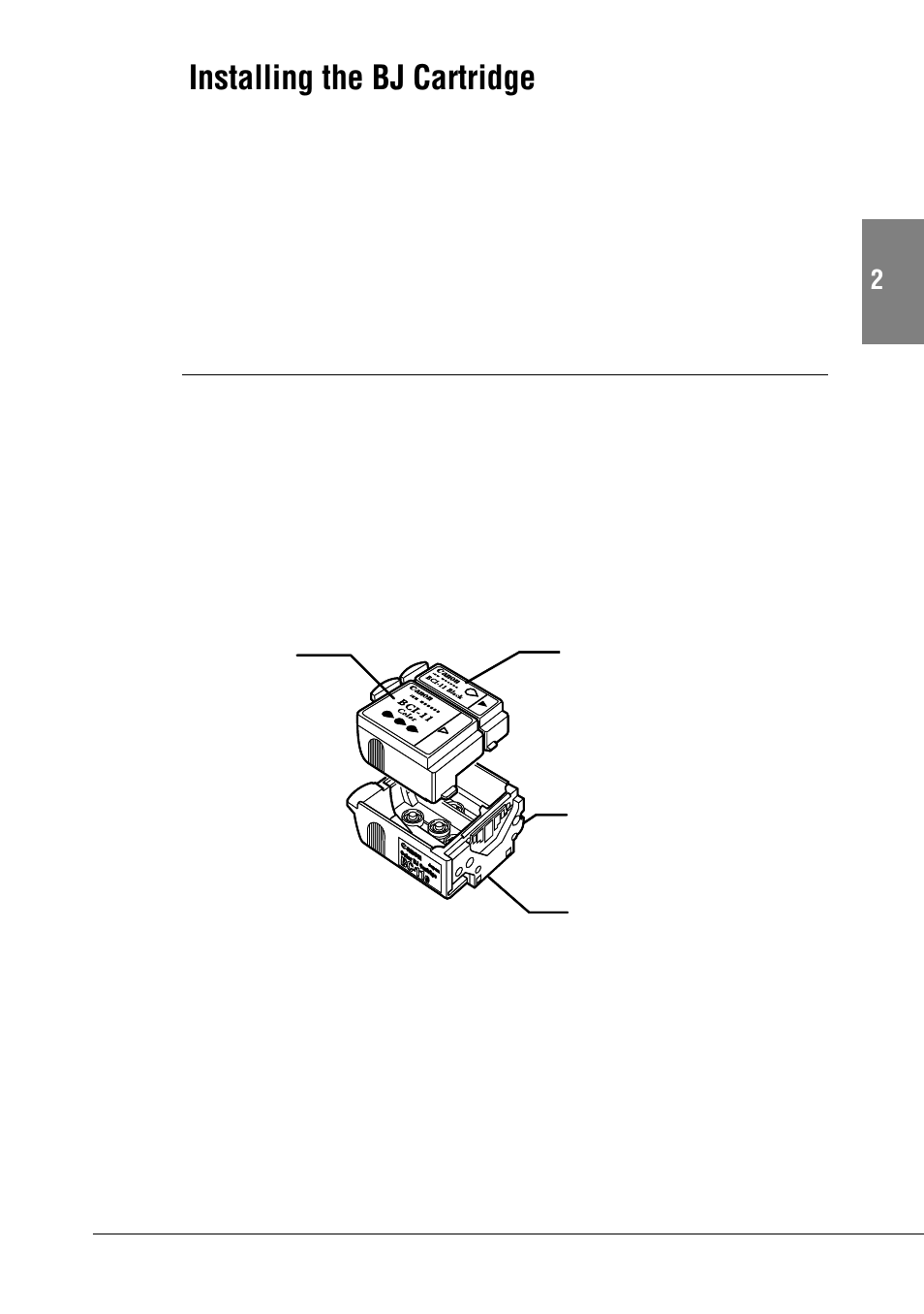 Installing the bj cartridge, Choosing which bj cartridge to use | Canon BJC-55 User Manual | Page 39 / 181