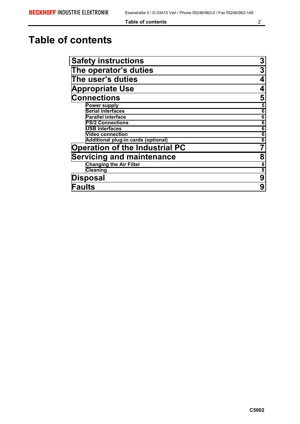 BECKHOFF C5002 User Manual | Page 3 / 10