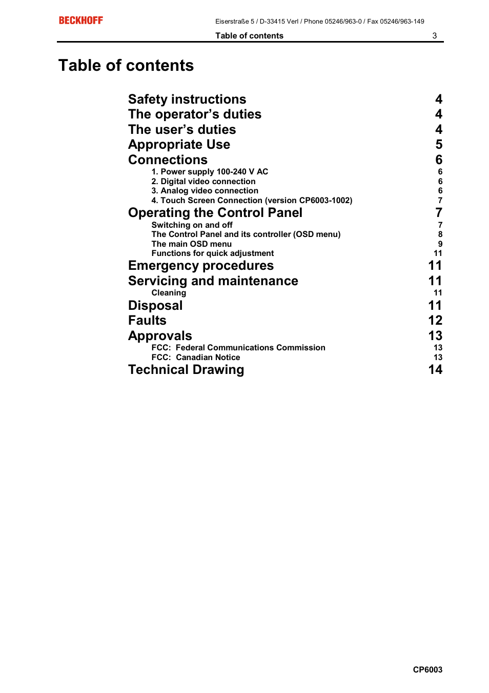 BECKHOFF CP6003 User Manual | Page 3 / 14