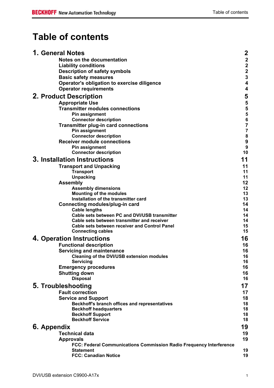 BECKHOFF C9900-A172 User Manual | Page 2 / 20