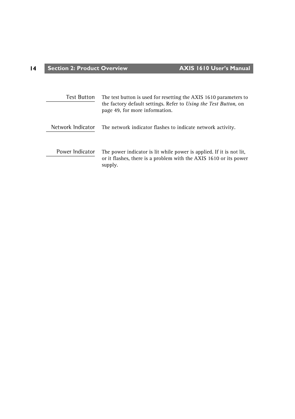 Canon AXIS 1610 User Manual | Page 14 / 57
