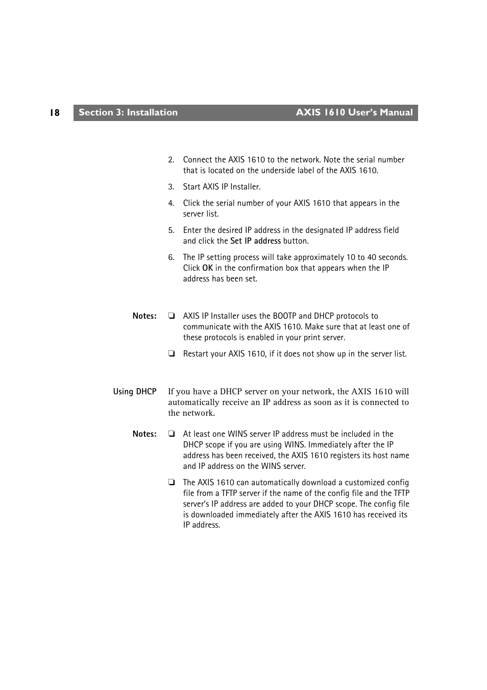Canon AXIS 1610 User Manual | Page 18 / 57