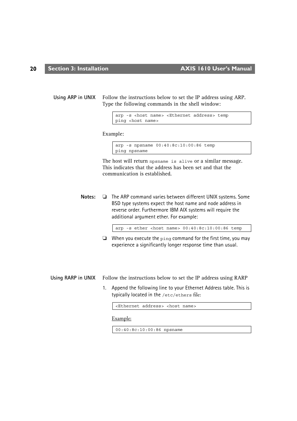 Canon AXIS 1610 User Manual | Page 20 / 57