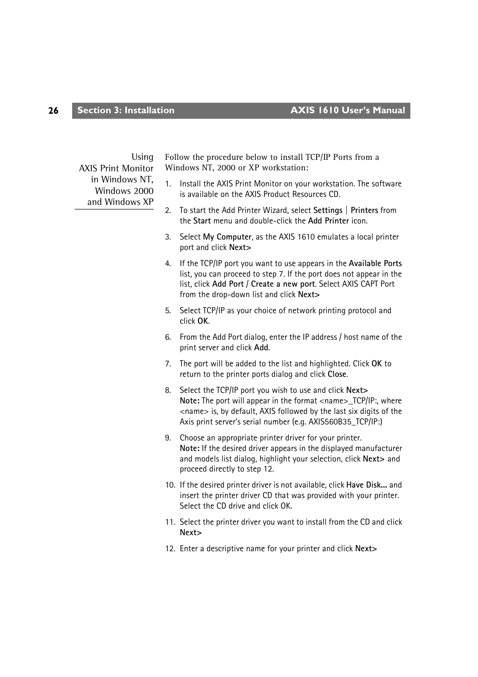 Canon AXIS 1610 User Manual | Page 26 / 57