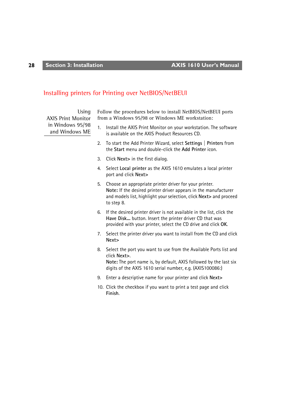 Canon AXIS 1610 User Manual | Page 28 / 57