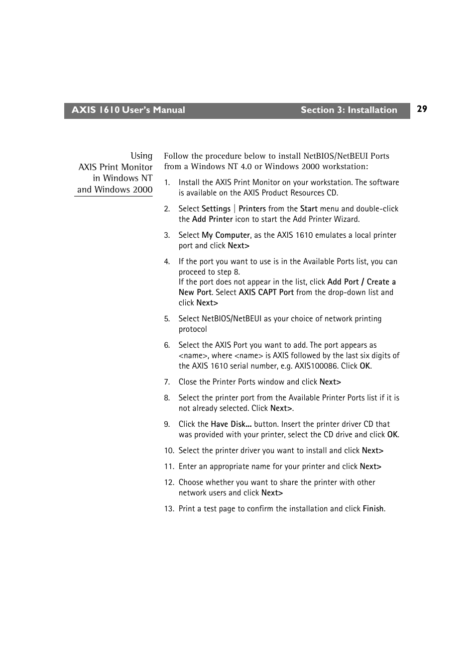 Canon AXIS 1610 User Manual | Page 29 / 57