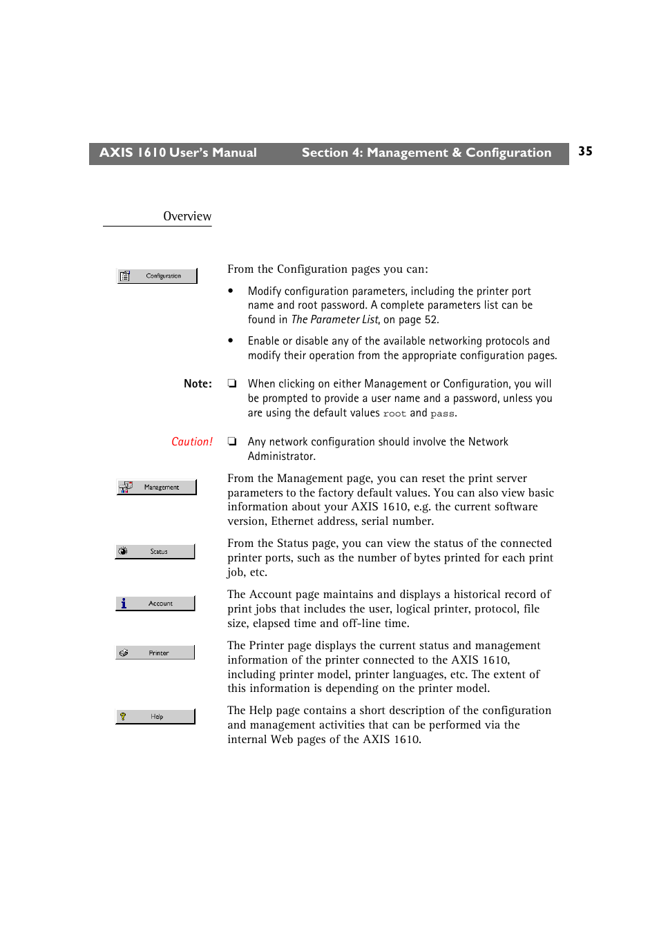 Canon AXIS 1610 User Manual | Page 35 / 57