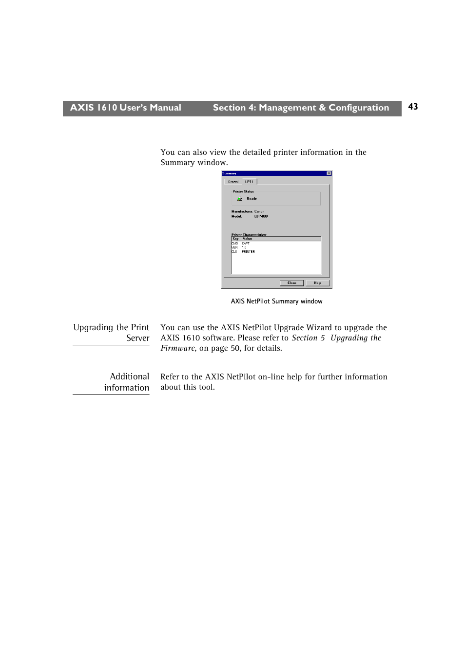 Canon AXIS 1610 User Manual | Page 43 / 57