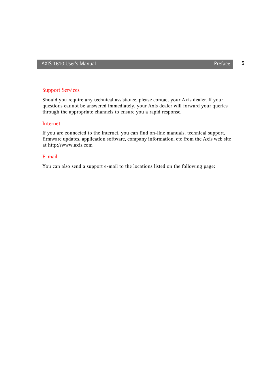 Canon AXIS 1610 User Manual | Page 5 / 57