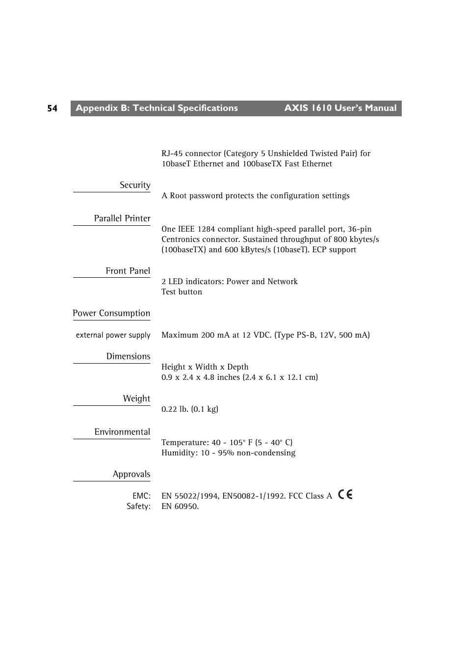 Canon AXIS 1610 User Manual | Page 54 / 57