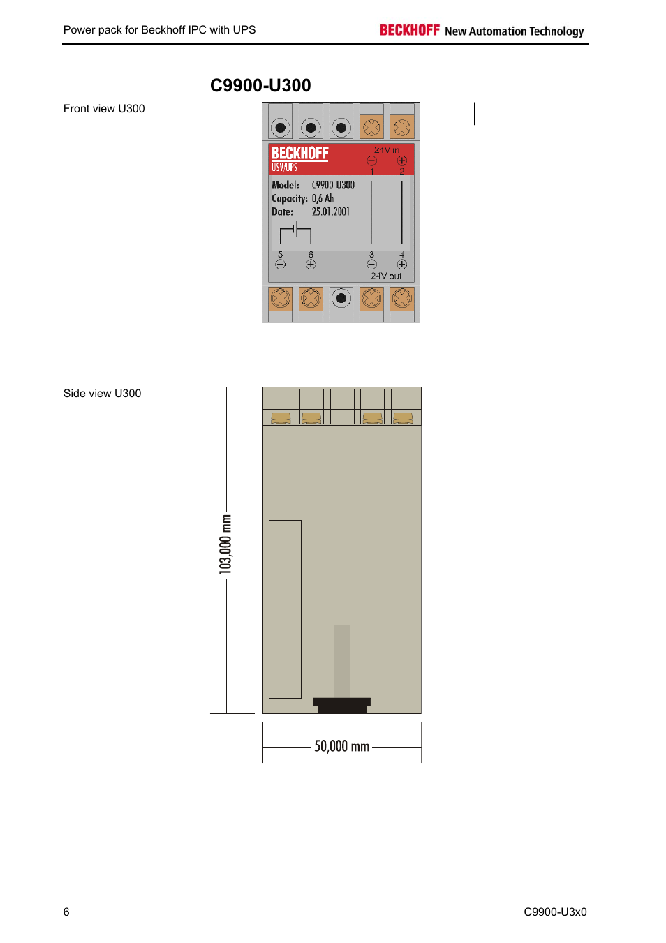 C9900-u300, C9900-u300 6 | BECKHOFF C9900-U3x0 User Manual | Page 9 / 20