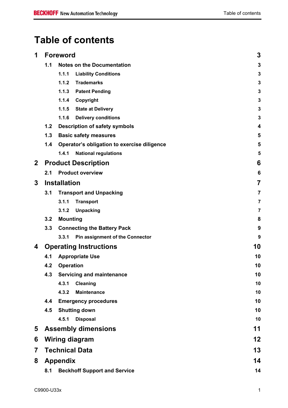 BECKHOFF C9900-U33x User Manual | Page 3 / 17
