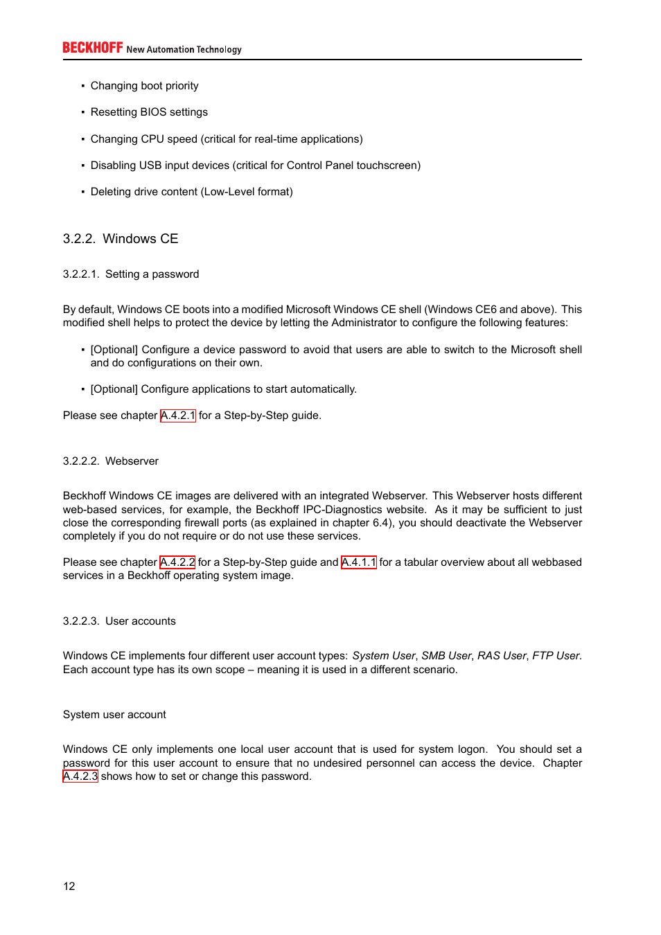 Windows ce | BECKHOFF IPC-Security User Manual | Page 12 / 73