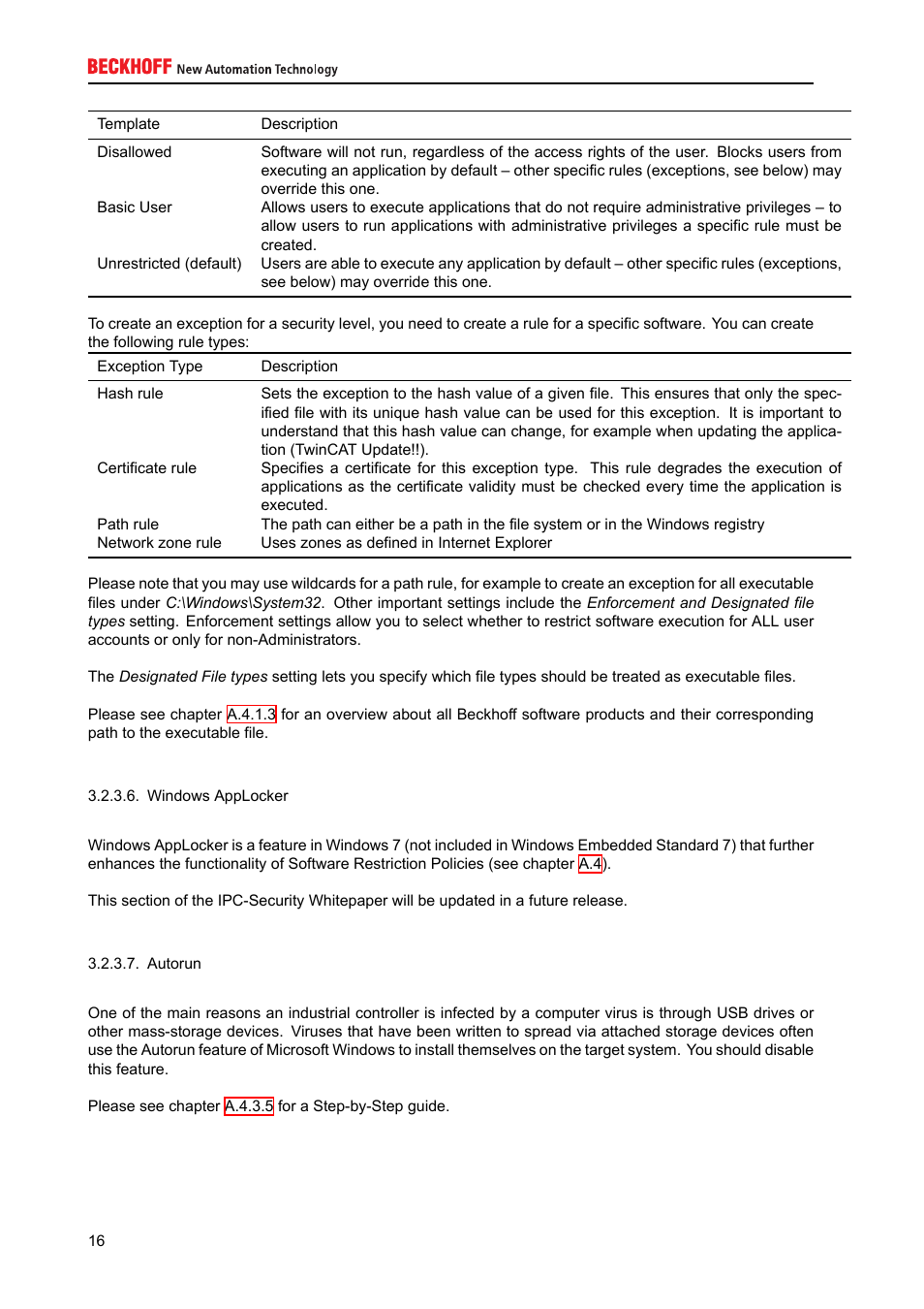 BECKHOFF IPC-Security User Manual | Page 16 / 73