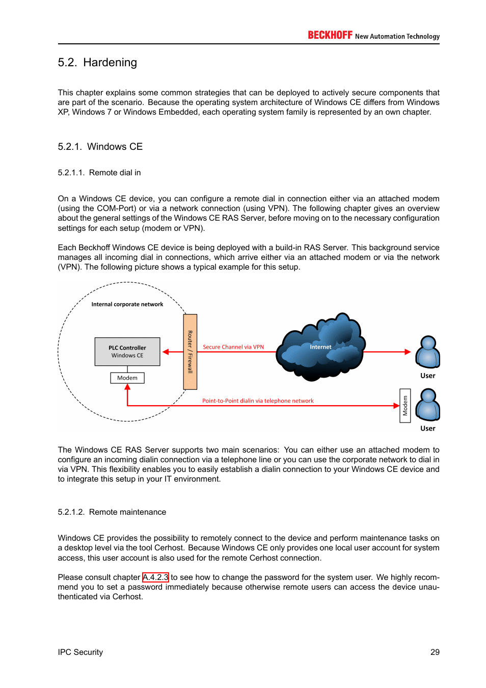 Hardening, Windows ce | BECKHOFF IPC-Security User Manual | Page 29 / 73