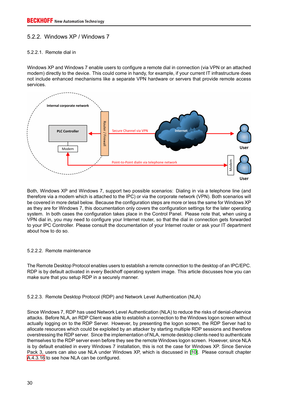 Windows xp / windows 7 | BECKHOFF IPC-Security User Manual | Page 30 / 73