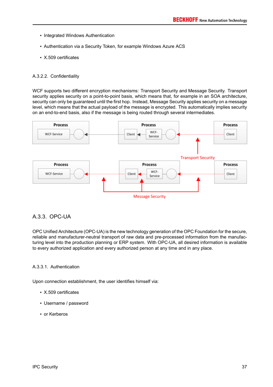 Opc-ua, A.3.3. opc-ua | BECKHOFF IPC-Security User Manual | Page 37 / 73