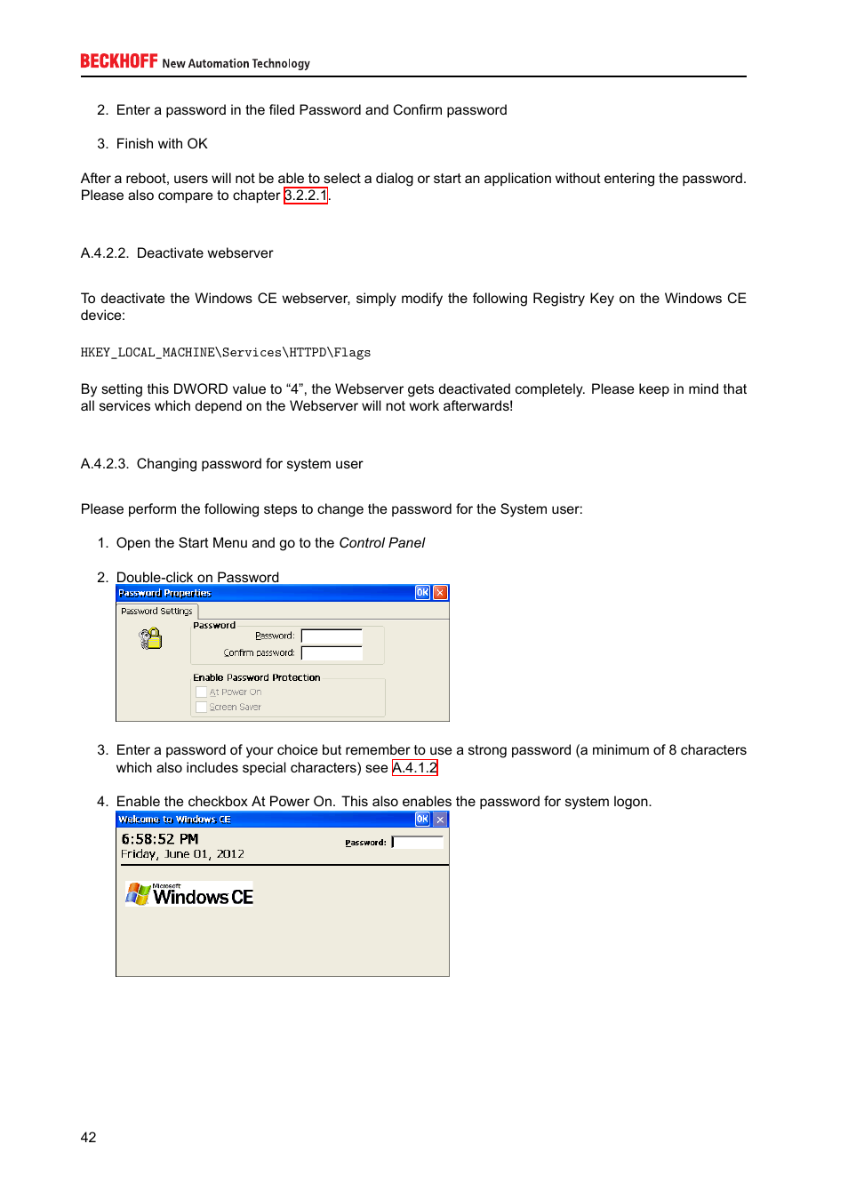 A.4.2.2, A.4.2.3, A.4.2.4 | BECKHOFF IPC-Security User Manual | Page 42 / 73