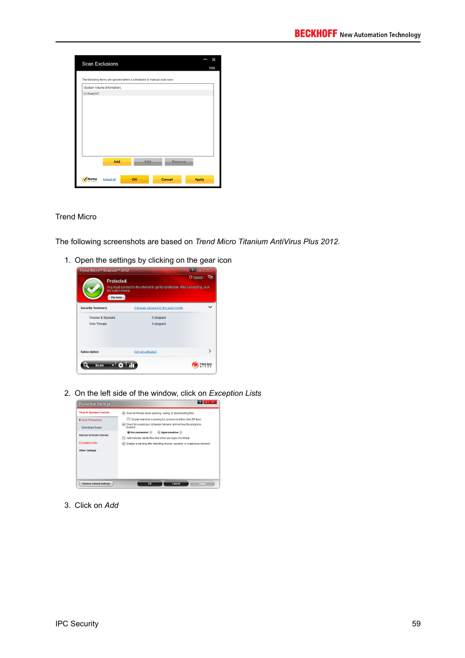 BECKHOFF IPC-Security User Manual | Page 59 / 73