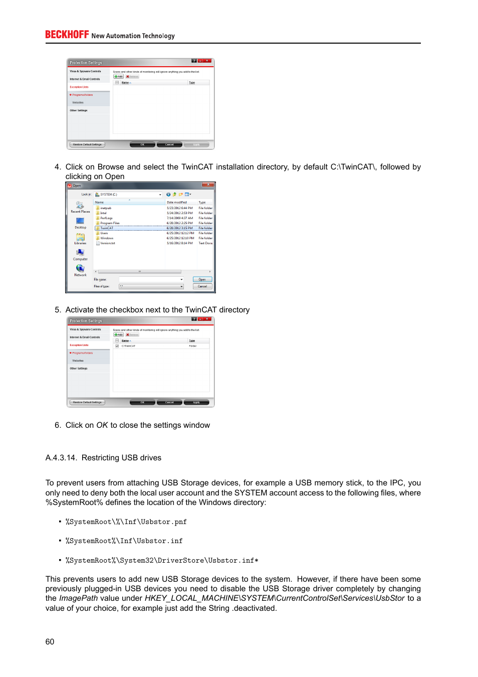 BECKHOFF IPC-Security User Manual | Page 60 / 73