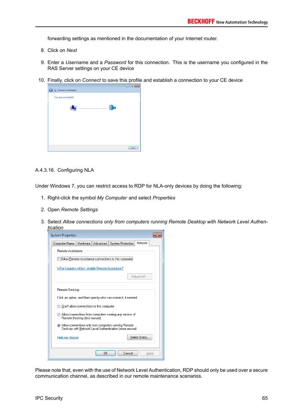 BECKHOFF IPC-Security User Manual | Page 65 / 73
