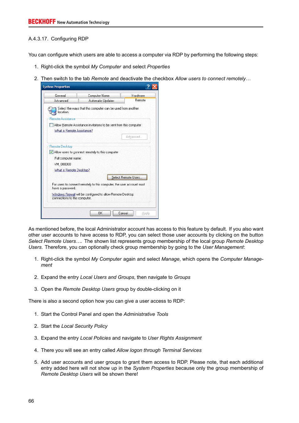 BECKHOFF IPC-Security User Manual | Page 66 / 73