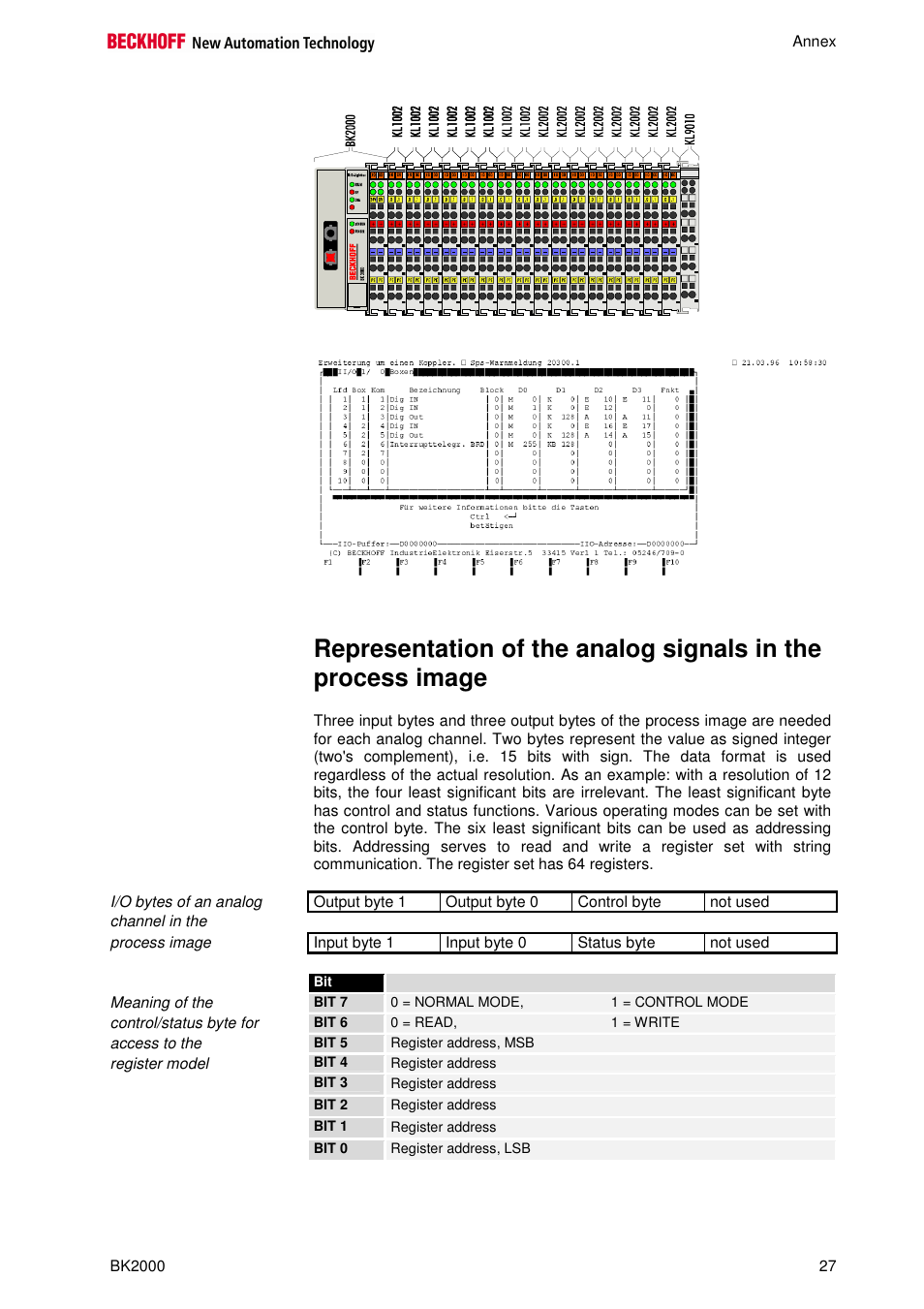 BECKHOFF BK2000 User Manual | Page 27 / 30