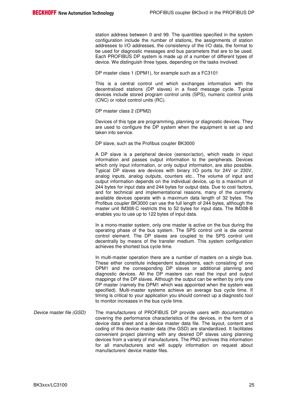 BECKHOFF BK3000 User Manual | Page 25 / 67