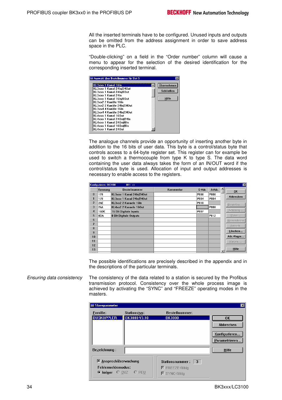 BECKHOFF BK3000 User Manual | Page 34 / 67