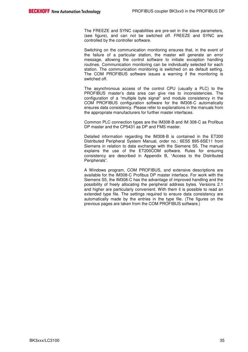 BECKHOFF BK3000 User Manual | Page 35 / 67