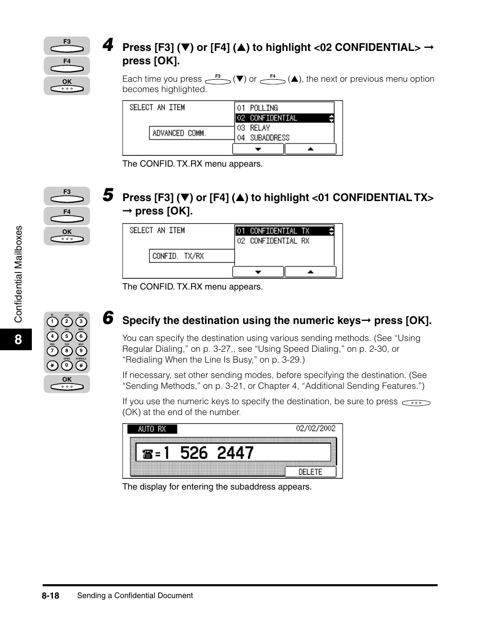 Confidential mailbo x e s | Canon IMAGERUNNER 2010F User Manual | Page 249 / 382