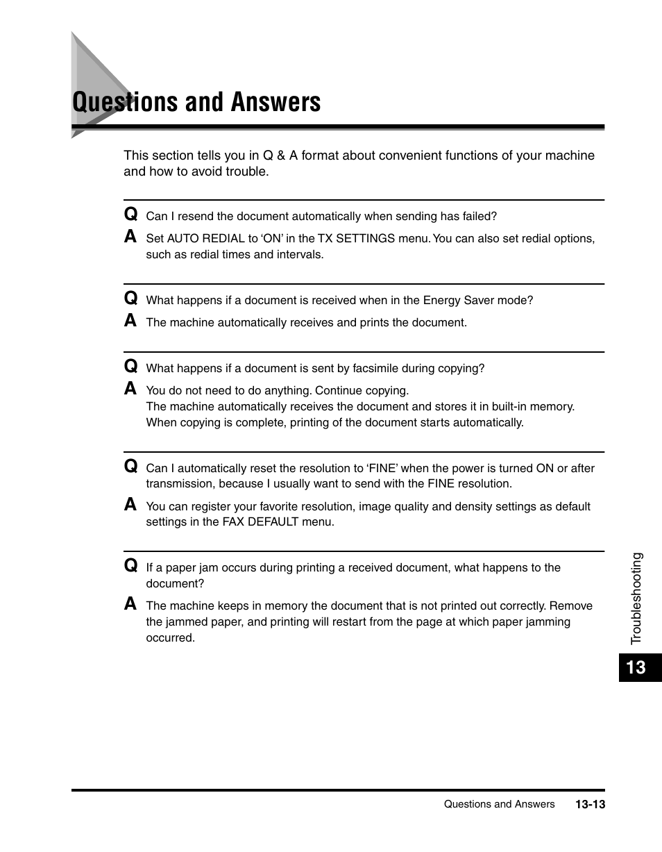 Questions and answers, Questions and answers -13 | Canon IMAGERUNNER 2010F User Manual | Page 350 / 382