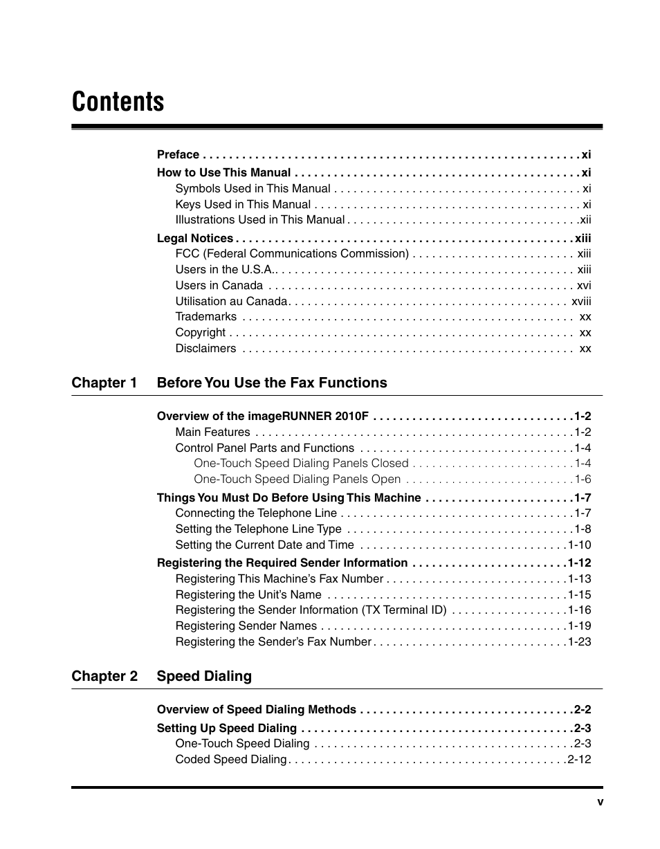 Canon IMAGERUNNER 2010F User Manual | Page 6 / 382