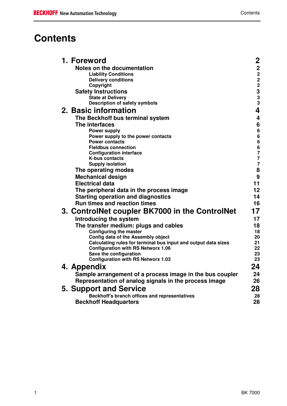 BECKHOFF BK7000 User Manual | Page 2 / 29