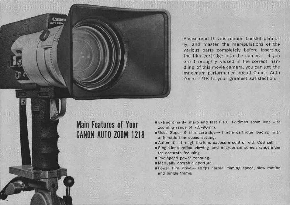 Canon AUTO ZOOM 1218 User Manual | Page 7 / 47