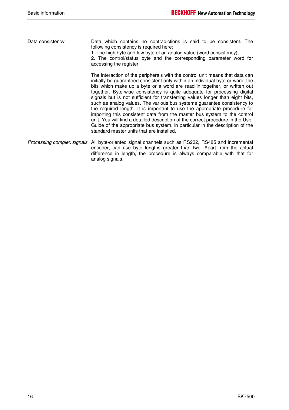 BECKHOFF BK7500 User Manual | Page 16 / 32