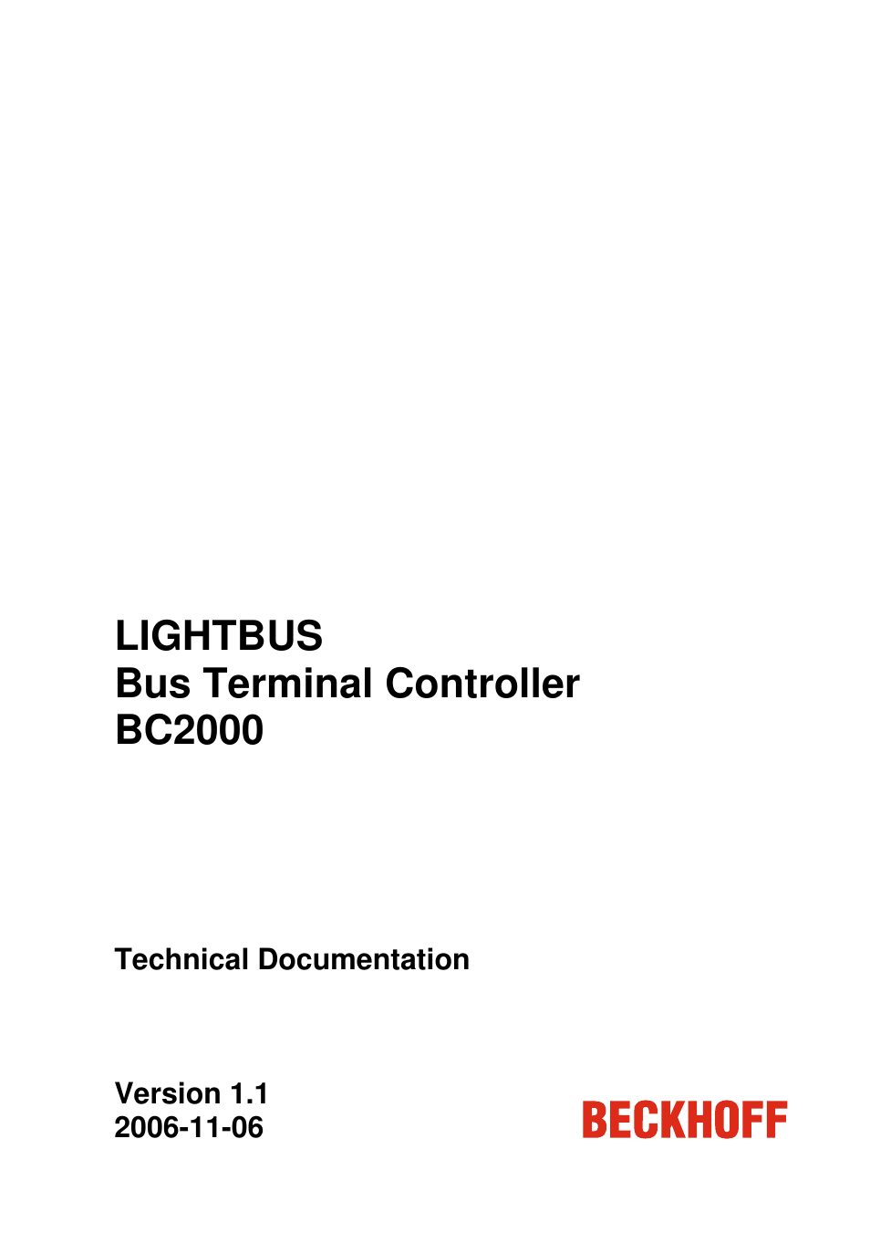 BECKHOFF BC2000 User Manual | 28 pages