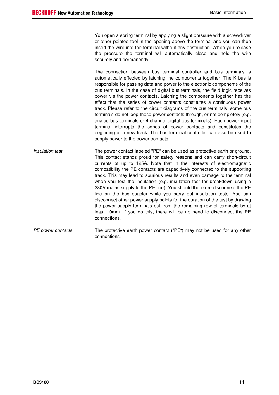 BECKHOFF BC3100 User Manual | Page 11 / 51