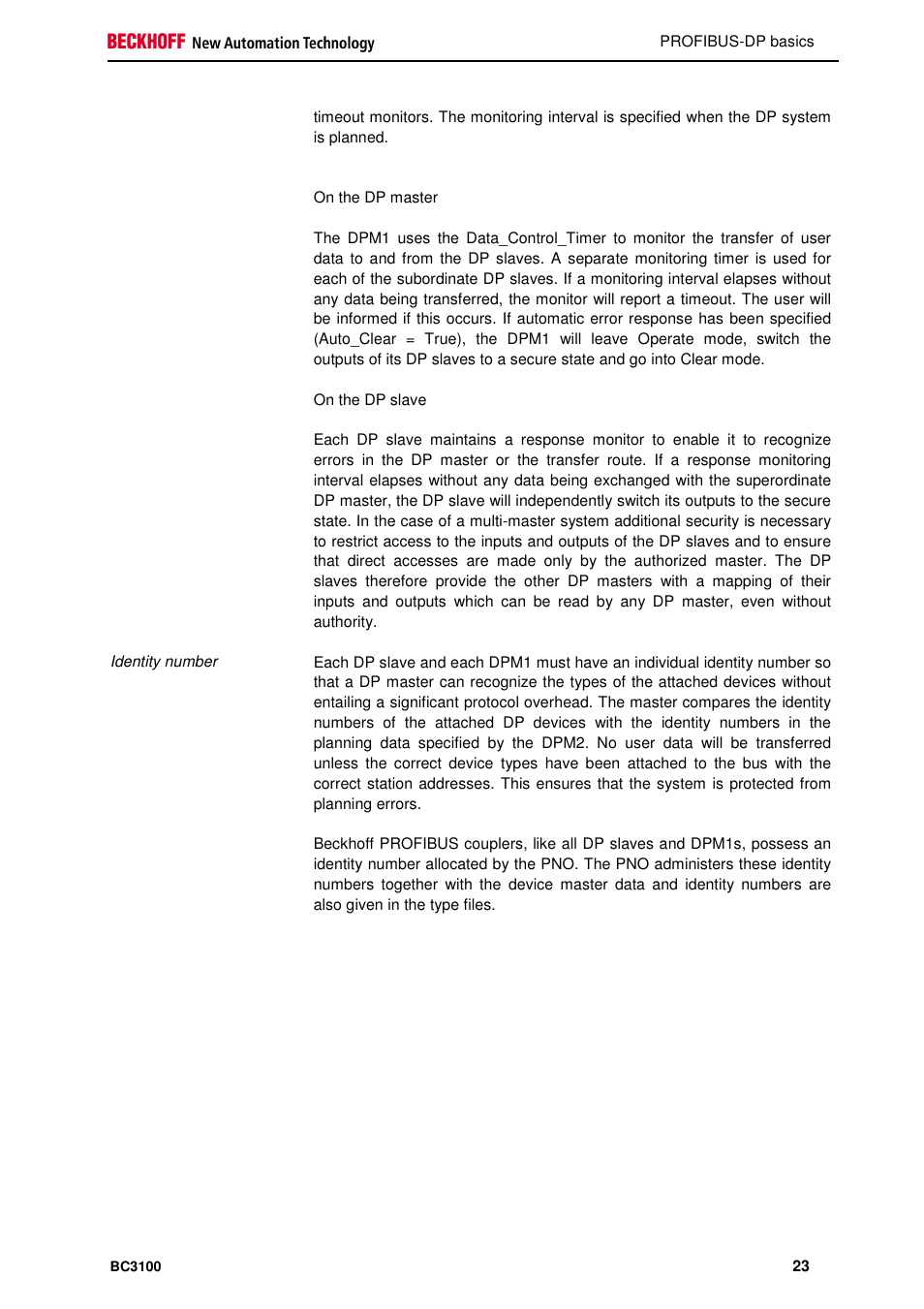 BECKHOFF BC3100 User Manual | Page 23 / 51