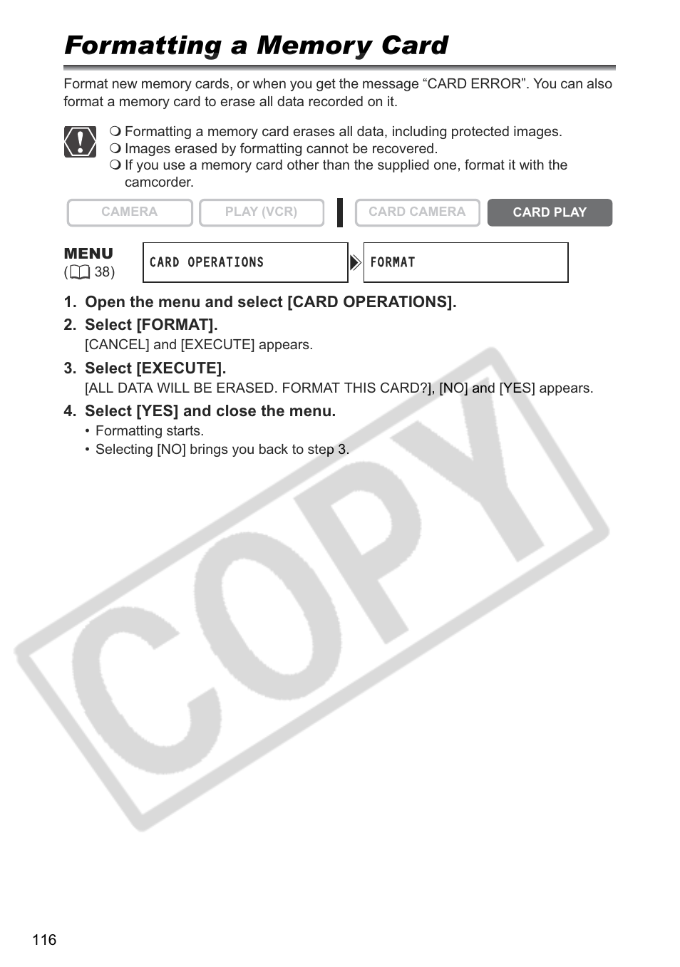 Canon ELURA 85 User Manual | Page 116 / 160