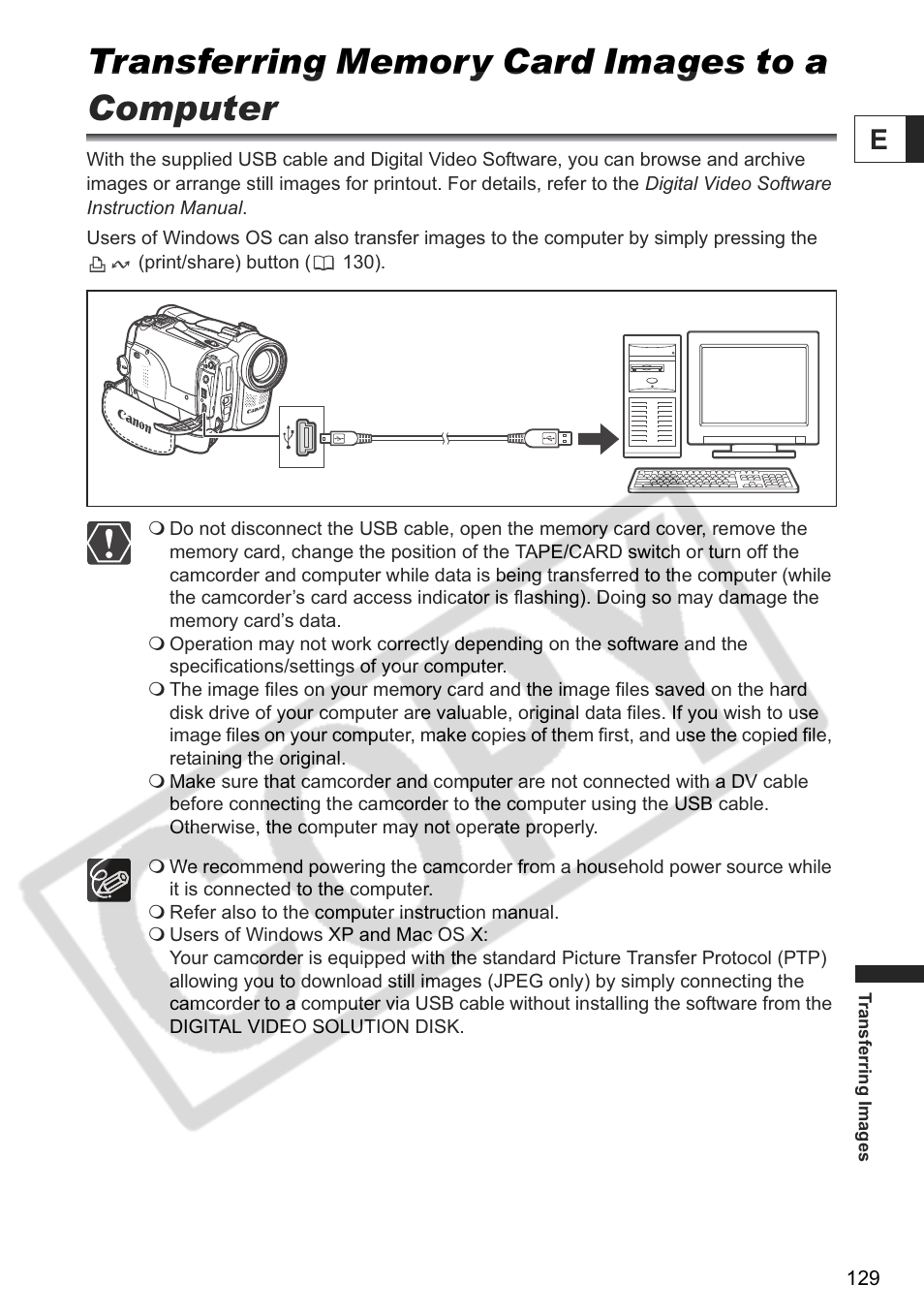 Canon ELURA 85 User Manual | Page 129 / 160