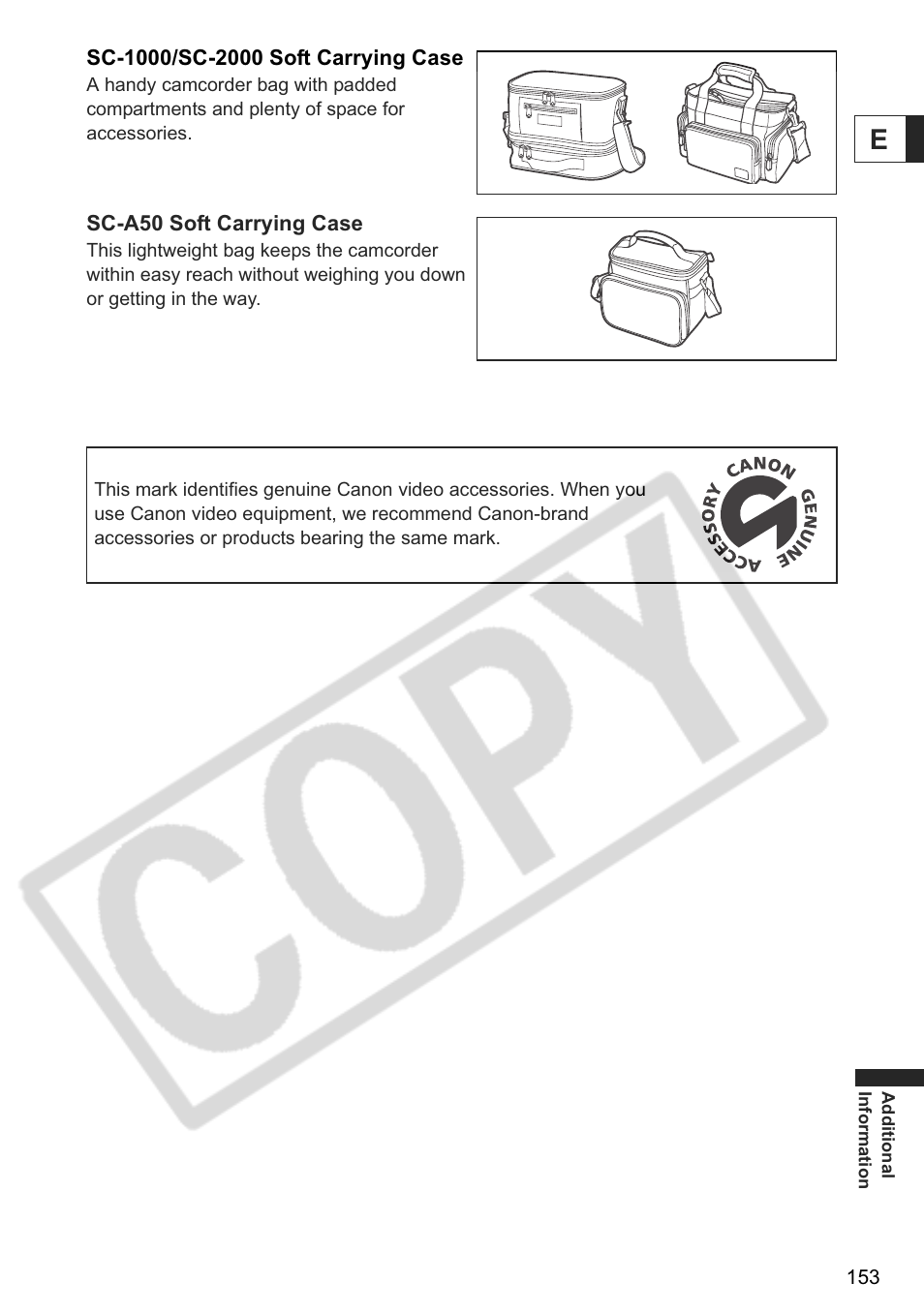 Canon ELURA 85 User Manual | Page 153 / 160