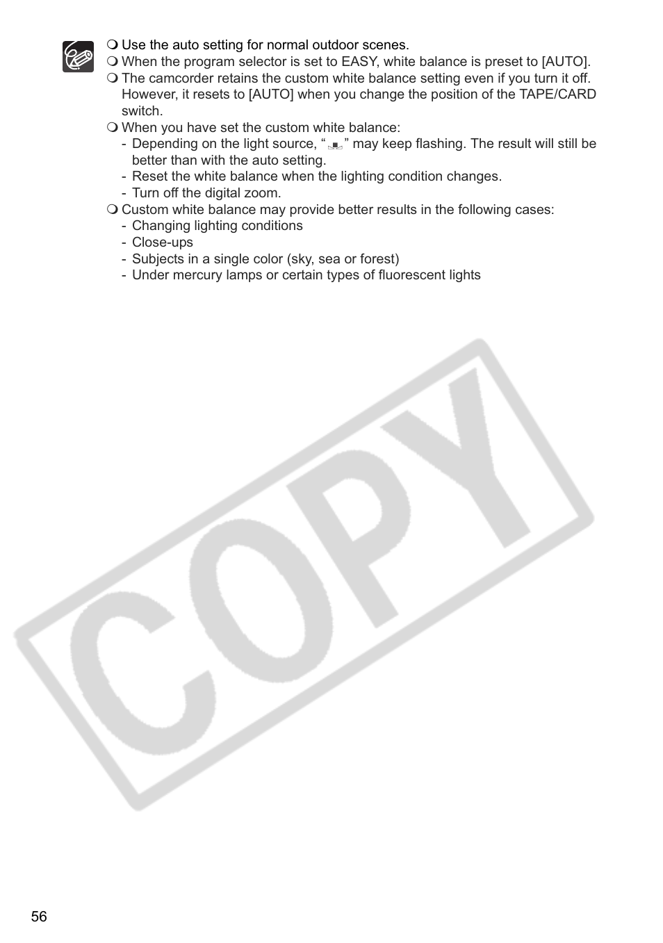 Canon ELURA 85 User Manual | Page 56 / 160