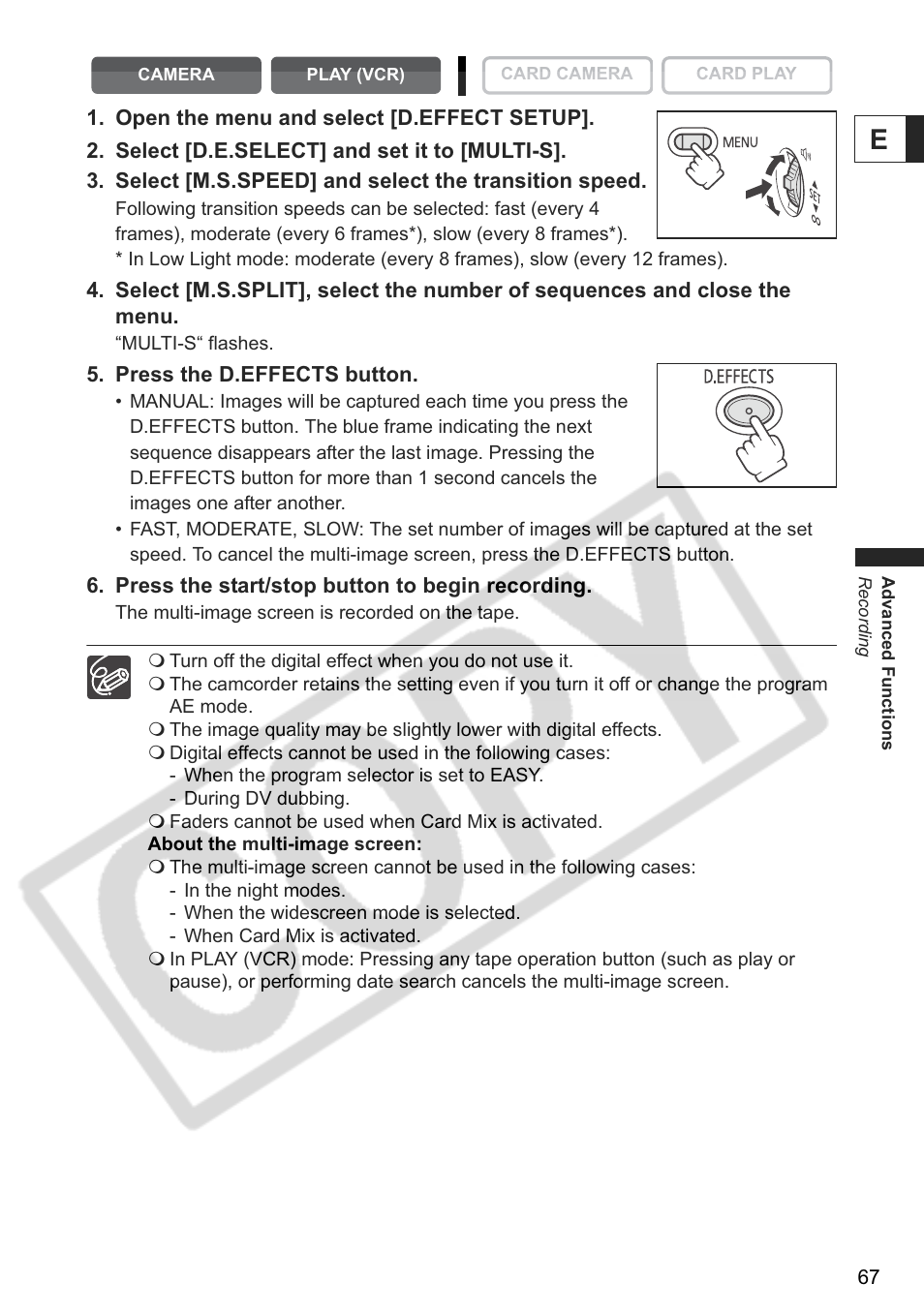 Canon ELURA 85 User Manual | Page 67 / 160