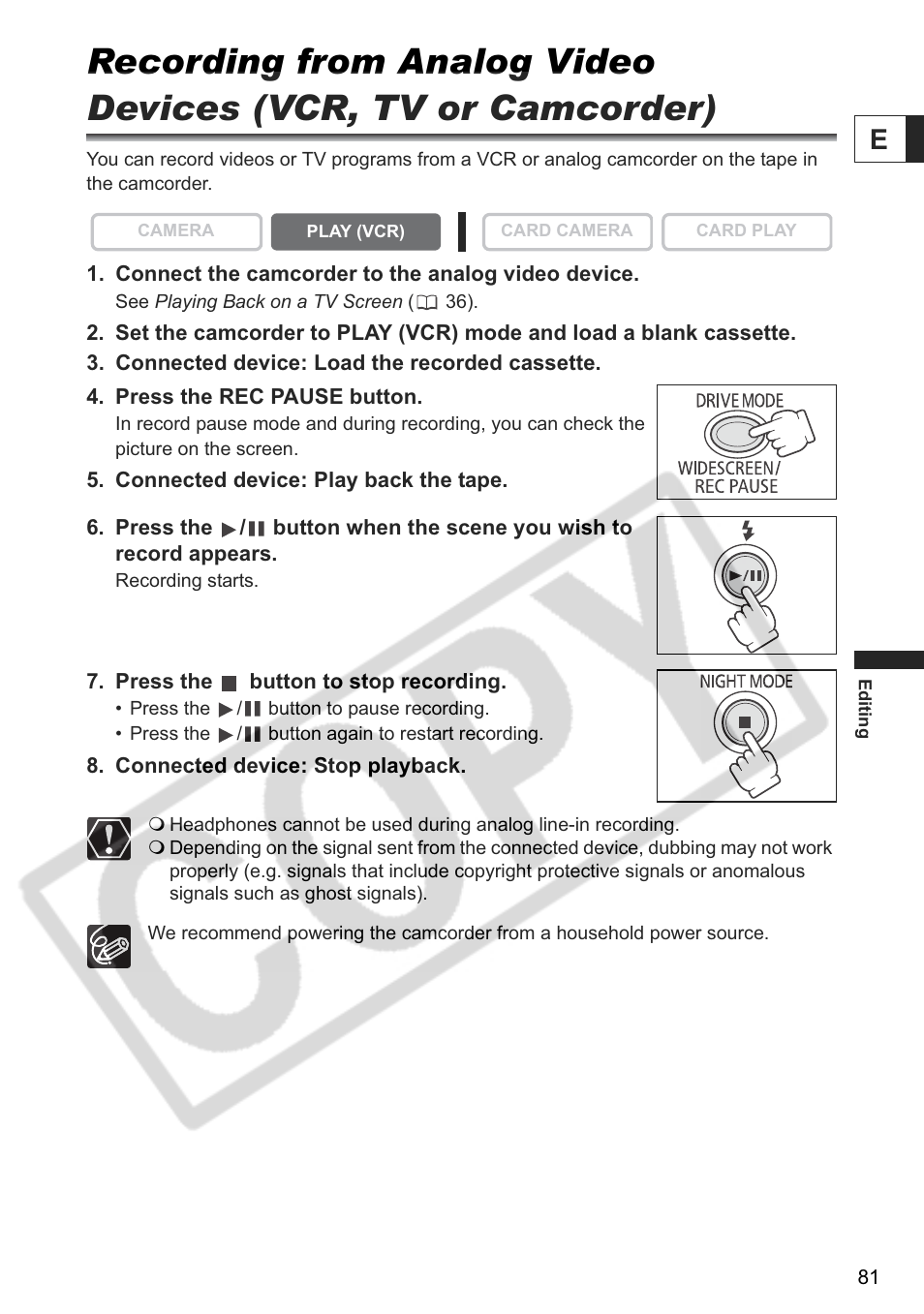 Canon ELURA 85 User Manual | Page 81 / 160