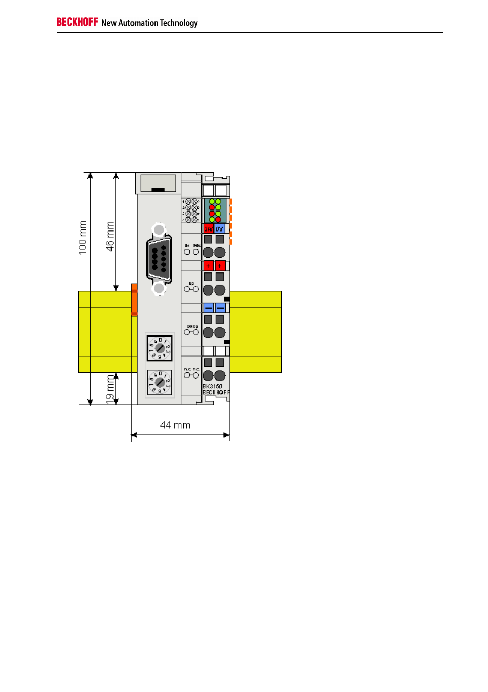 Mounting and wiring, Mounting, Dimensions | BECKHOFF BC3150 User Manual | Page 17 / 112