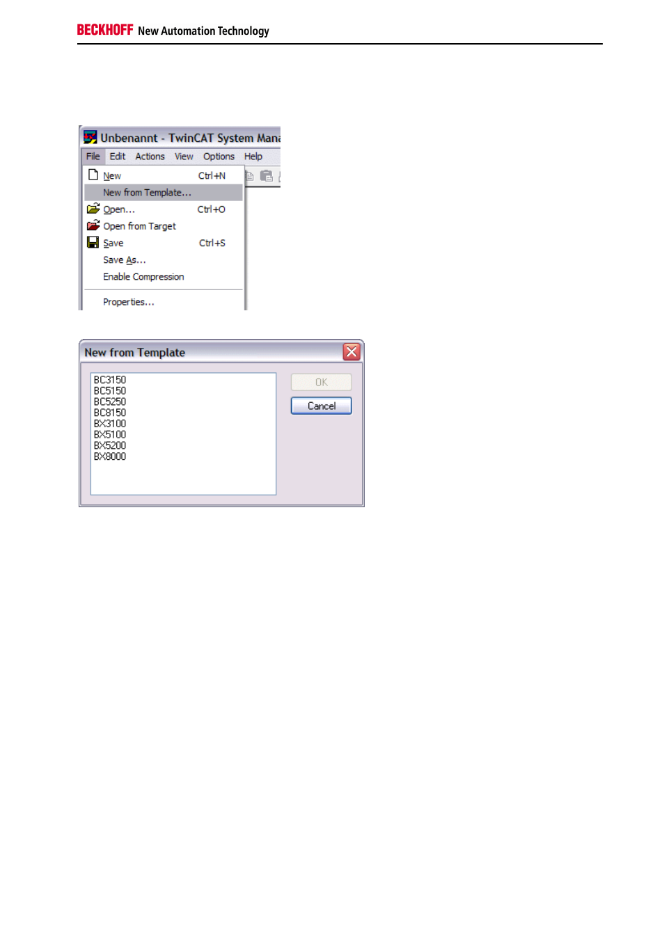 Creating a bx file | BECKHOFF BC3150 User Manual | Page 31 / 112