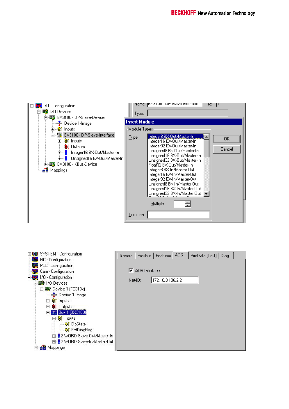 Creating profibus data in default-config | BECKHOFF BC3150 User Manual | Page 42 / 112